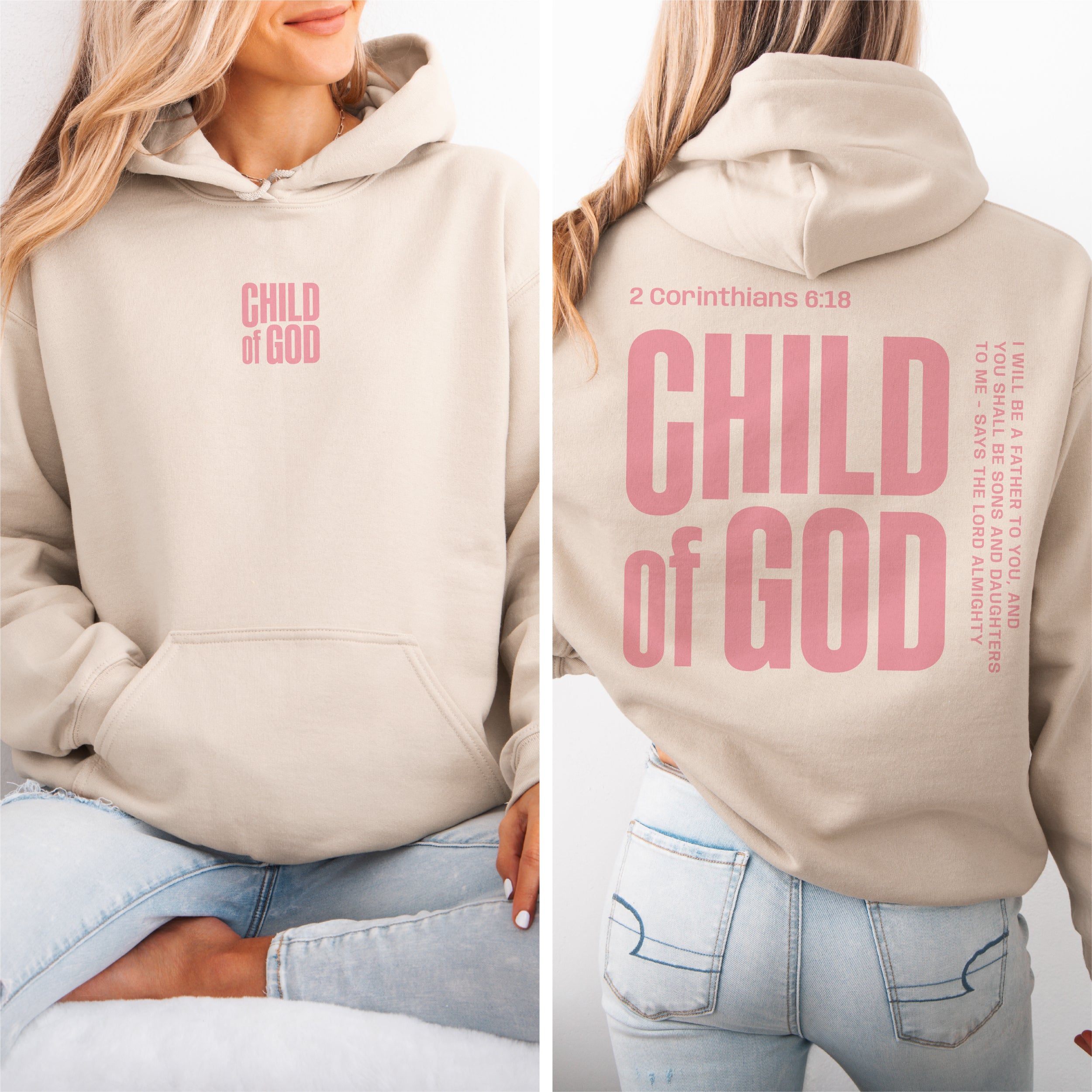Child of God Front and Back Printed Hoodie