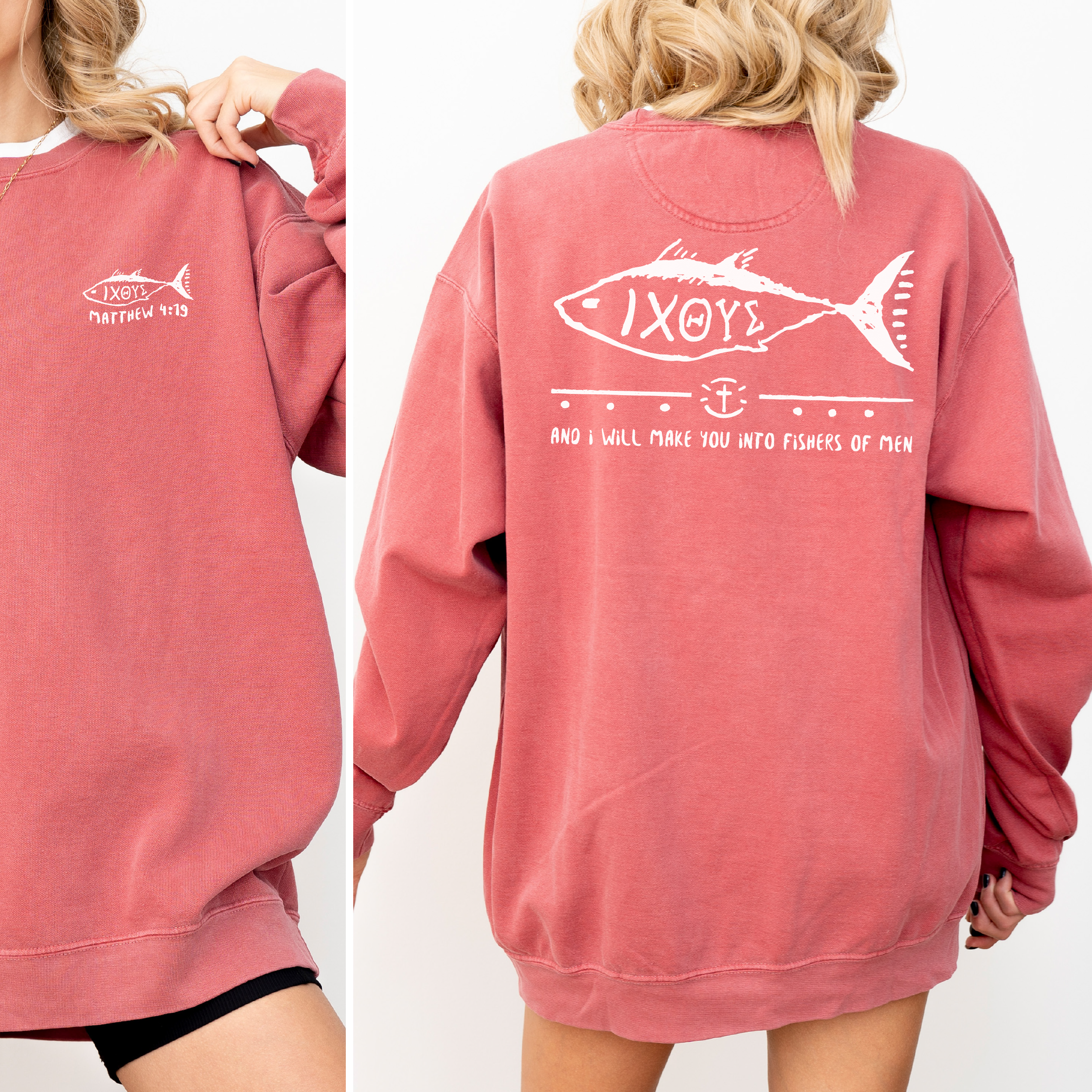 Fish Graphic Sweatshirt, Evangelical Sweater